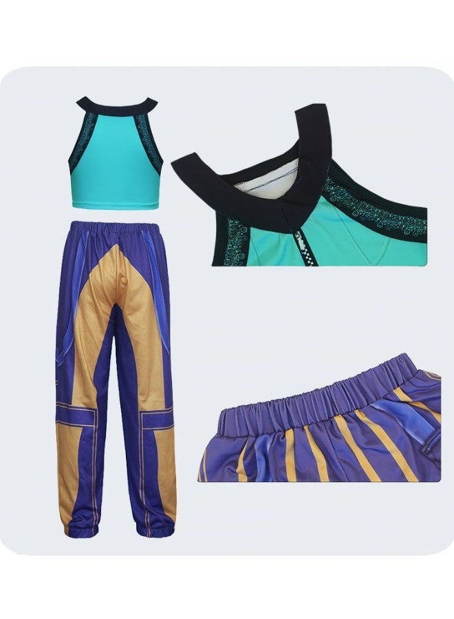 JAYATO Halloween K-POP Demon Hunters Team Cosplay Costume, Zoey Anime Costume - (Top + Pants) 130 cm for Girls, Birthday Gifts - Image 5